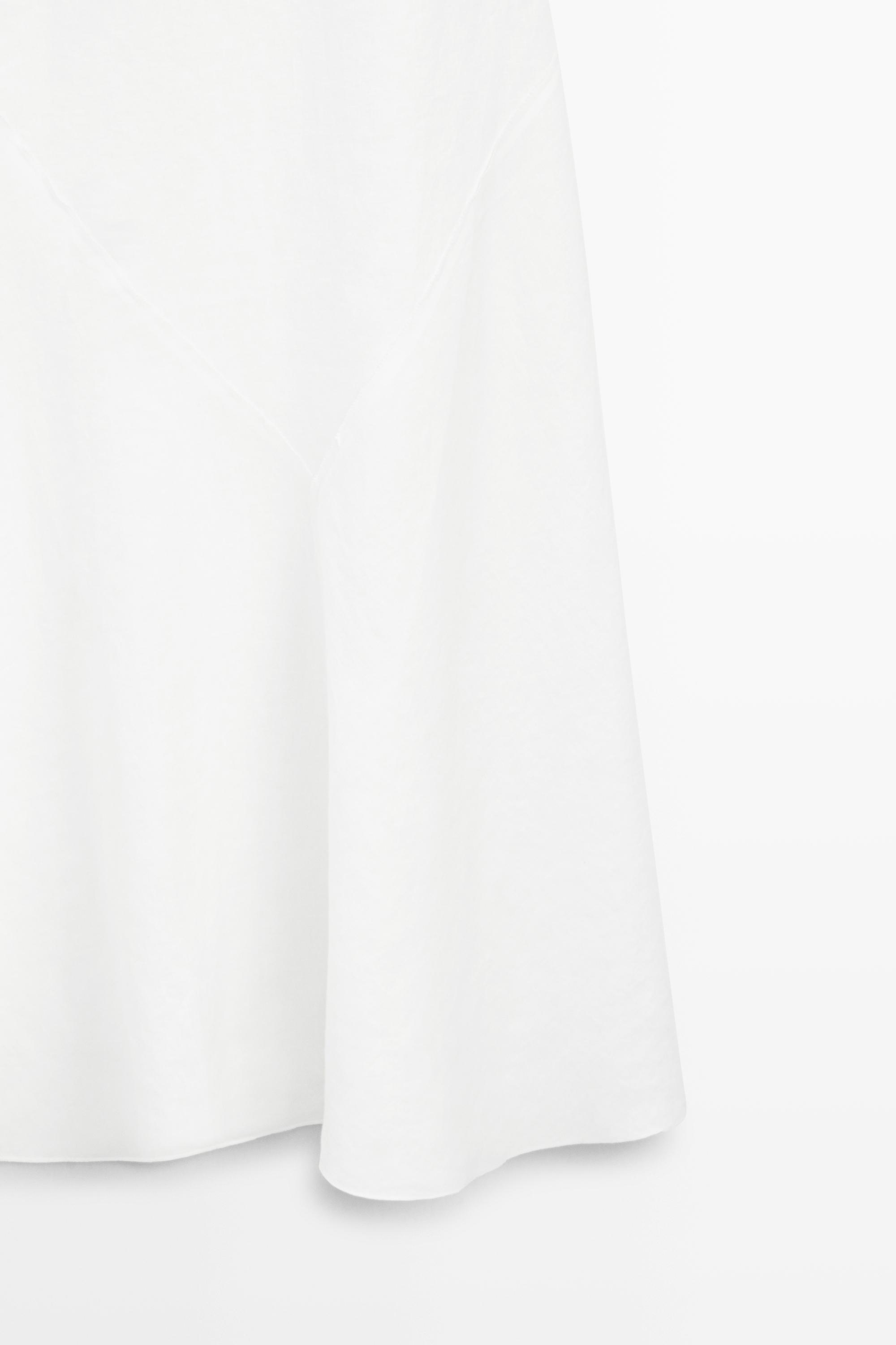 Flowing 100% linen midi dress